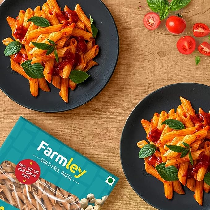 Farmley Makhana Penne Pasta | High Protein Healthy Diet | Maida Free & Cholesterol Free Pasta Farmley Makhana Penne Pasta | High Protein Healthy Diet | Maida Free & Cholesterol Free Pasta